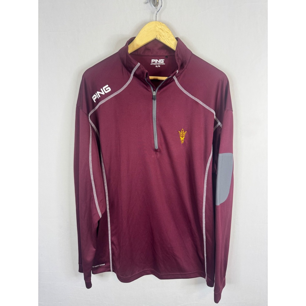 Ping Arizona State Sun Devils Sensorcool Ranger‎ 1/4 Zip Maroon Mens XL 10F3104